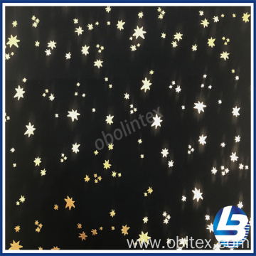 OBL20-957 Dyed Polyester Pongee Fabric With Foil Print